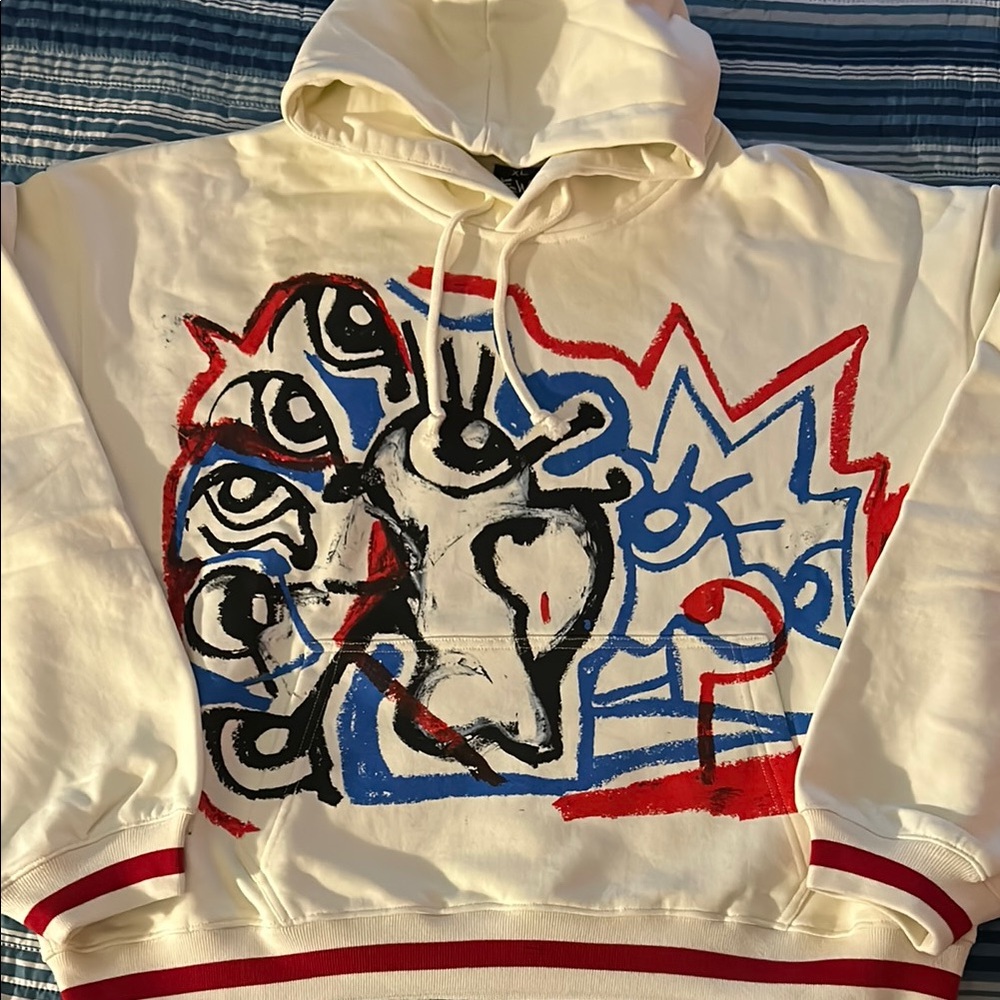 “FEWOCIOUS“Graphic Hoodie with Abstract Design